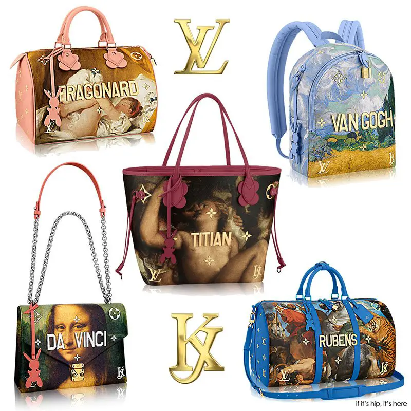 Celebrities Pose with Koons X Louis Vuitton Masters Collection