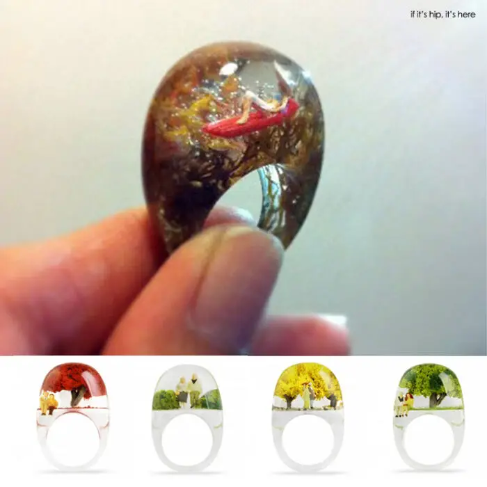Mnjin Resin Ring Beautiful Flower Resin Rings Gift For Women And Men  Fashion Jewelry Special Gifts R - Walmart.com