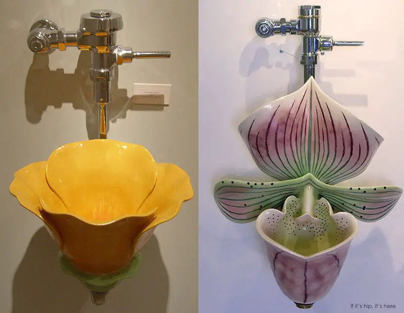 Handmade Flower Urinals by Clark Sorensen