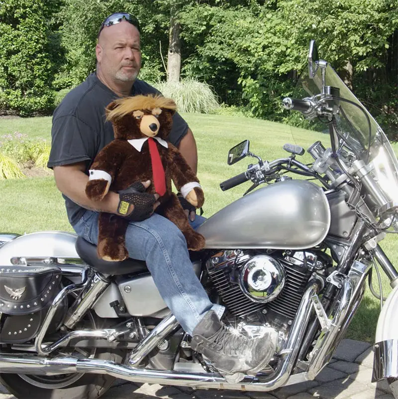 bear on a motorcycle