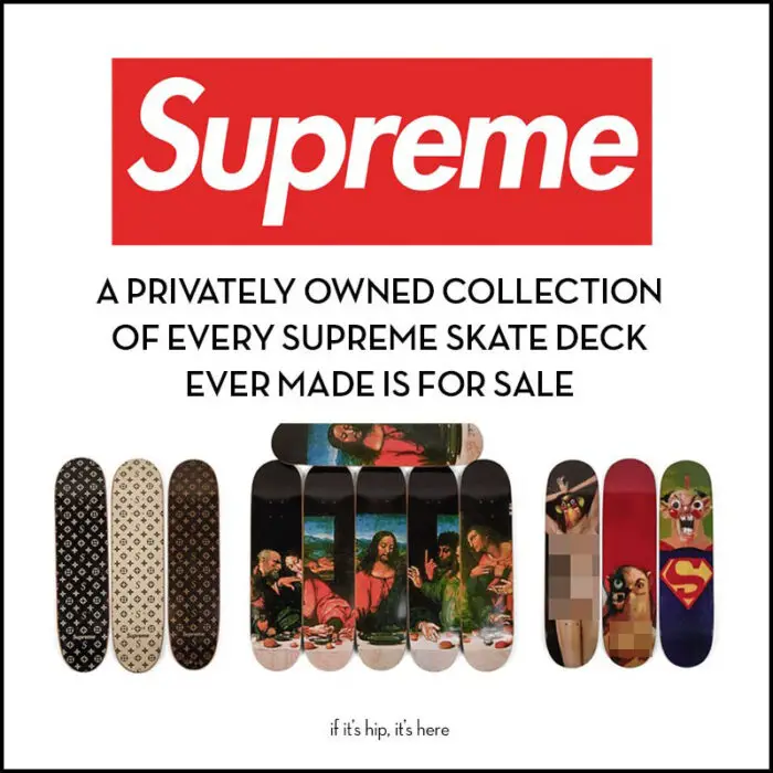 In 2000, Supreme released a Louis Vuitton-inspired set of skate