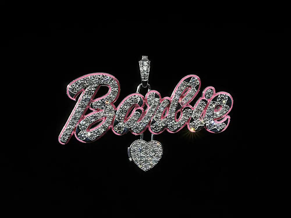 Nikki Minaj's iconic Barbie Pendant made by Ashna Mehta in 2022